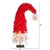 9ft. Holiday Red Santa Hat Christmas Tree with 600 LED Lights & 1992 Branches – Festive Seasonal X-Mas Showpiece - 2 of 4