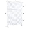 DSVIMOY Outdoor & Indoor Privacy Screen, Freestanding Decorative Privacy Screen for Deck Balcony Patio, White, 48"*76"*16" - 3 of 4
