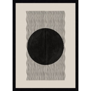 18" x 25" Black and Beige II by The Miuus Studio Wood Framed Wall Art Print - Amanti Art - 1 of 4