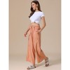 INSPIRE CHIC Women's Casual Striped Wide Legs Elastic Waist Pants - 4 of 4