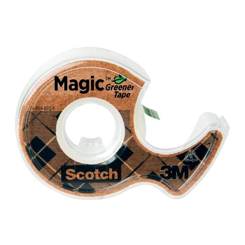 Scotch Magic Invisible Tape A Greener Choice, 19mm x 33m, 9 Rolls -  Plant-Based Solvent Free Adhesive, 100% Recycled Cardboard Packaging &  Plastic