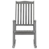 vidaXL Rocking Chair with Cushions Gray Solid Acacia Wood - 3 of 4