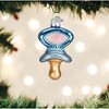 Old World Christmas Blown Glass Ornament for Christmas Tree, Blue Pacifier - 2 of 2