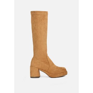 Morpin Stretch Suede Calf Boots Women - 1 of 4