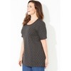 Catherines Women's Plus Size Suprema Embroidered Scoopneck Tee - image 4 of 4