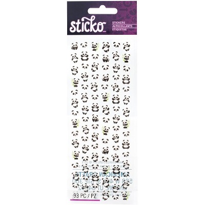 Sticko Tiny Stickers - Panda, 93pcs