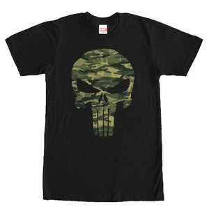 Men's Marvel Punisher Camo Skull Symbol T-Shirt - 1 of 4