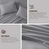 4Pcs Elastic Deep Pocket Sheet Set Soft & Breathable Cotton Sheet for All Seasons, Lightweight Solid Sheet Set - 3 of 4