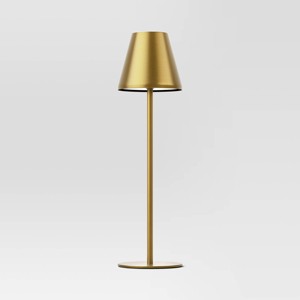 Portable Cordless Table Lamp with Rechargeable Battery (Includes LED Light Bulb) Brass - Room Essentials™ - 1 of 3