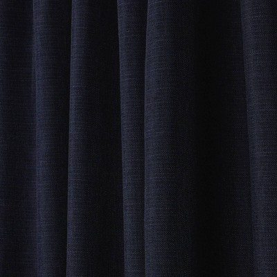 Peacoat Blue Faux Linen Sheer Window Curtain Panels, 84" x 54"