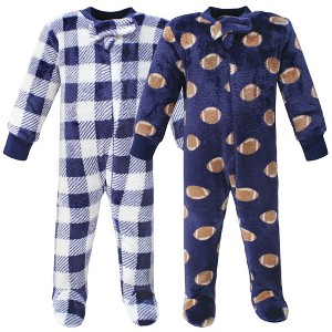 Hudson Baby Infant Boys Plush Sleep and Play, Football - 1 of 4