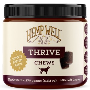 Hemp Well Thrive Dog Soft Chews – Your Dog's Daily Wellness Alternative - 1 of 4