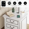 Vlsrka Farmhouse Nightstand with Hidden Compartment, 3 Drawers, LED Light, Motion Sensor & Charging Station - 4 of 4