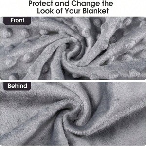 Queen Size Weighted Blanket with Removable Minky Duvet Cover, 60x80, Machine Washable - 1 of 4