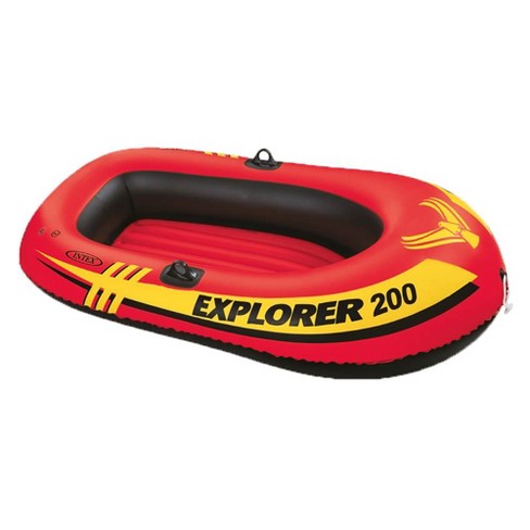 Intex Explorer 200 Inflatable 2 Person River Boat Raft Set With 2 Oars &  Pump : Target