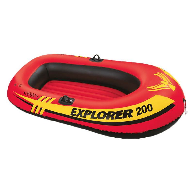 Intex Explorer 200 Inflatable 2 Person River Boat Raft Set with 2 Oars & Pump, 1 of 7