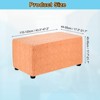 Unique Bargains Textured Jacquard Stretch Footstool Slipcover Protector for Living Room Bedroom - 2 of 4