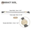 Unique Bargains Hand Woven Wooden Ball Decorative Magnetic Curtain Tiebacks - 2 of 4