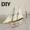 1:100 Scale Wooden Wood Sailboat Ship Kits,Wooden Ship Model Kit,Home DIY Model Home Decoration Boat Gift Toy for Kids - 2 of 4