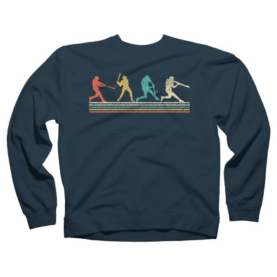 Adult Design By Humans Vintage Distressed Baseball Swing By LuckyCharm99 Sweatshirt