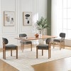 GDFStudio Lesley Modern Rubber Wood and Fabric Upholstered Dining Chair (Set of 2) - 4 of 4