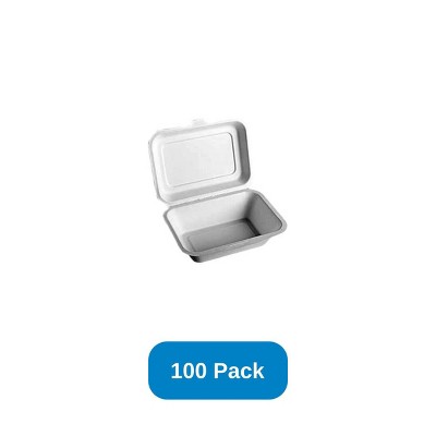 Responsible Products 9" x 6" x 3" Clamshell Single Compartment Sugarcane - Pack of 100
