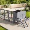 Whisen 4-Tier Outdoor Rolling Cat Cage House & Cat Cando and Pens with Asphalt Roof, Window Access, Removable Layers - 2 of 4