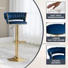 MOONMISS 2PC/SET Swivel Bar Stools Adjustable Counter Height Chairs with Footrest for Kitchen, Dining Room - 4 of 4