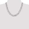 Black Bow Jewelry Mens 12.25mm Sterling Silver Hollow Flat Anchor Chain Necklace - 3 of 4