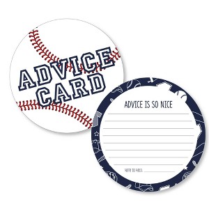 Big Dot of Happiness Batter Up - Baseball - Wish Card Baby Shower Activities - Shaped Advice Cards Game - Set of 20 - 1 of 4