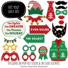 Big Dot of Happiness Ugly Sweater - Holiday and Christmas Party Photo Booth Props Kit - 20 Count - 3 of 4