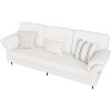 Modern 3 Seater Couch, 83'' Soft Cushion w/Storage Armrests, Side Pockets, Cup Holders, Plush Deep Cushion Sofa, Comfy Couch for Living Room - 3 of 4