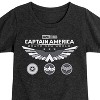 Girls' - Marvel - Captain America Icons Fitted Short Sleeve Graphic T-Shirt - 2 of 4