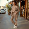 Dalix Butterfly Embroidery Sweatsuit Set Crewneck Jogger Soft Fleece Relaxed Fit Lounge Womens - 4 of 4