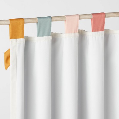 Tie Top Embellished Kids' Blackout Window Curtain Panel with Ties - Thumbnail 3