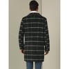 Lars Amadeus Men's Color Block Single Breasted Formal Winter Plaid Coat - 3 of 4