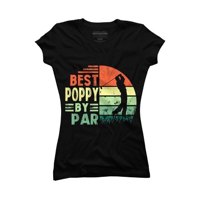 Junior's Design By Humans Best Poppy by Par By JeilJersey T-Shirt
