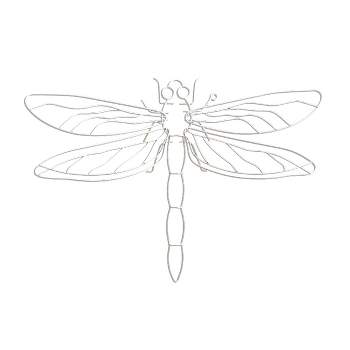 VIP Dragonfly Plaque 19.75 in. White Dragonfly Wireframe Plaque