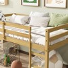 VASIP Solid Rubber Wood Twin Loft Bed with Reinforced Slat Platform and Secure Ladder,Durable Design for Kids' Room,Bedrooms,White - 4 of 4
