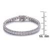 Guili Sterling Silver Tennis Bracelet with Square CZ in White, Blue, or Gold, Available in Sizes 2.5, 3, and 4—Classic, Luxurious, and Timeless. - 4 of 4