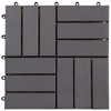 vidaXL Decking Tiles 20 pcs Gray Wash 11.8"x11.8" Solid Acacia Wood - 3 of 4