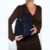 VALS - Navy Suede Leather Shoulder Bag (Women) navy suede standart - 2 of 4