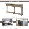 NicBex 2-Layer Console Table with 2 Storage Drawers 58"Long Sofa Table behind Couch Suitable for Entryway,Hallway,Living Room - 4 of 4