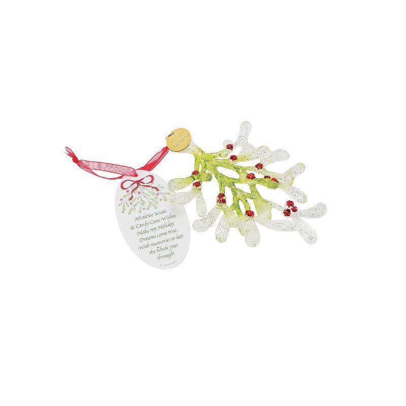 Disney Enesco Faceted Acrylic Mistletoe Kisses Christmas Ornament, 3 of 4