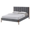 Omax Decor,Exton Upholstered Platform Queen Bed in Dark Gray Fabric - 2 of 4