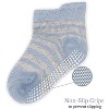Rising Star Infant Boys Baby Socks, Non Slip Grip Ankle Socks for Baby's Ages 6-24 Months (Gray/Blue) - 3 of 4