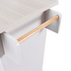 Rolling Kitchen Island with Trash Can Cabinet, Drop Leaf, Spice Rack, Towel Rack, Drawer, and Adjustable Shelf - 3 of 4