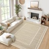 Checkered Washable Area Rugs Modern Floor Mats with Non-Slip Backing - 2 of 4