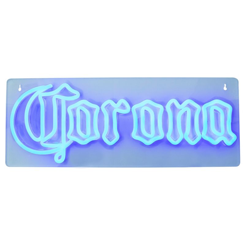 Northlight 17" Blue LED Lighted Corona Logo Neon Style Wall Sign, 3 of 5