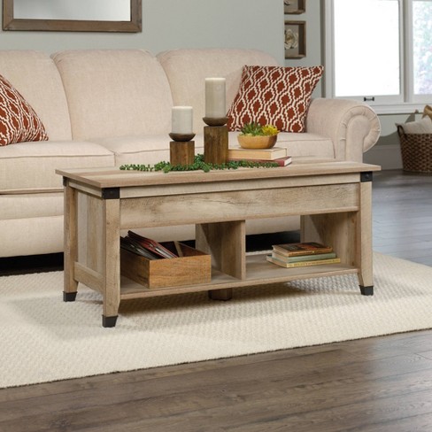 Carson Forge Lift Top Coffee Table, Sauder Carson Forge Lift Top Coffee Table Lintel Oak Finish